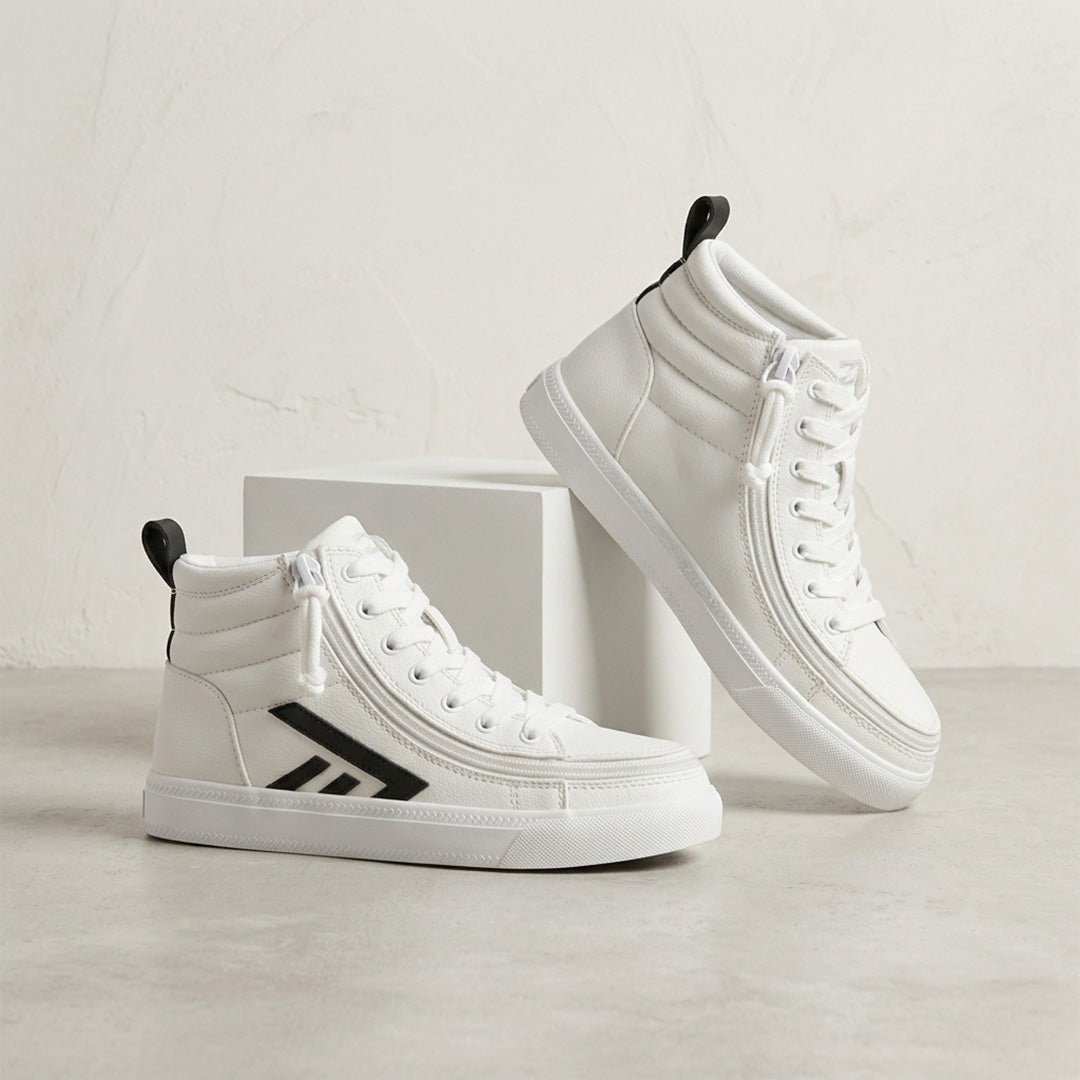 White-Black Full Opened Toddler Shoes