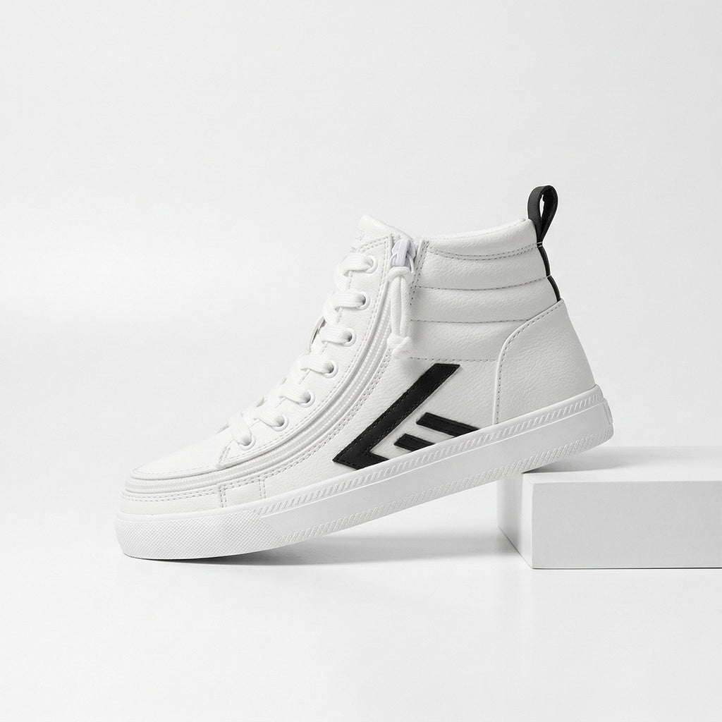 White-Black Full Opened Toddler Shoes