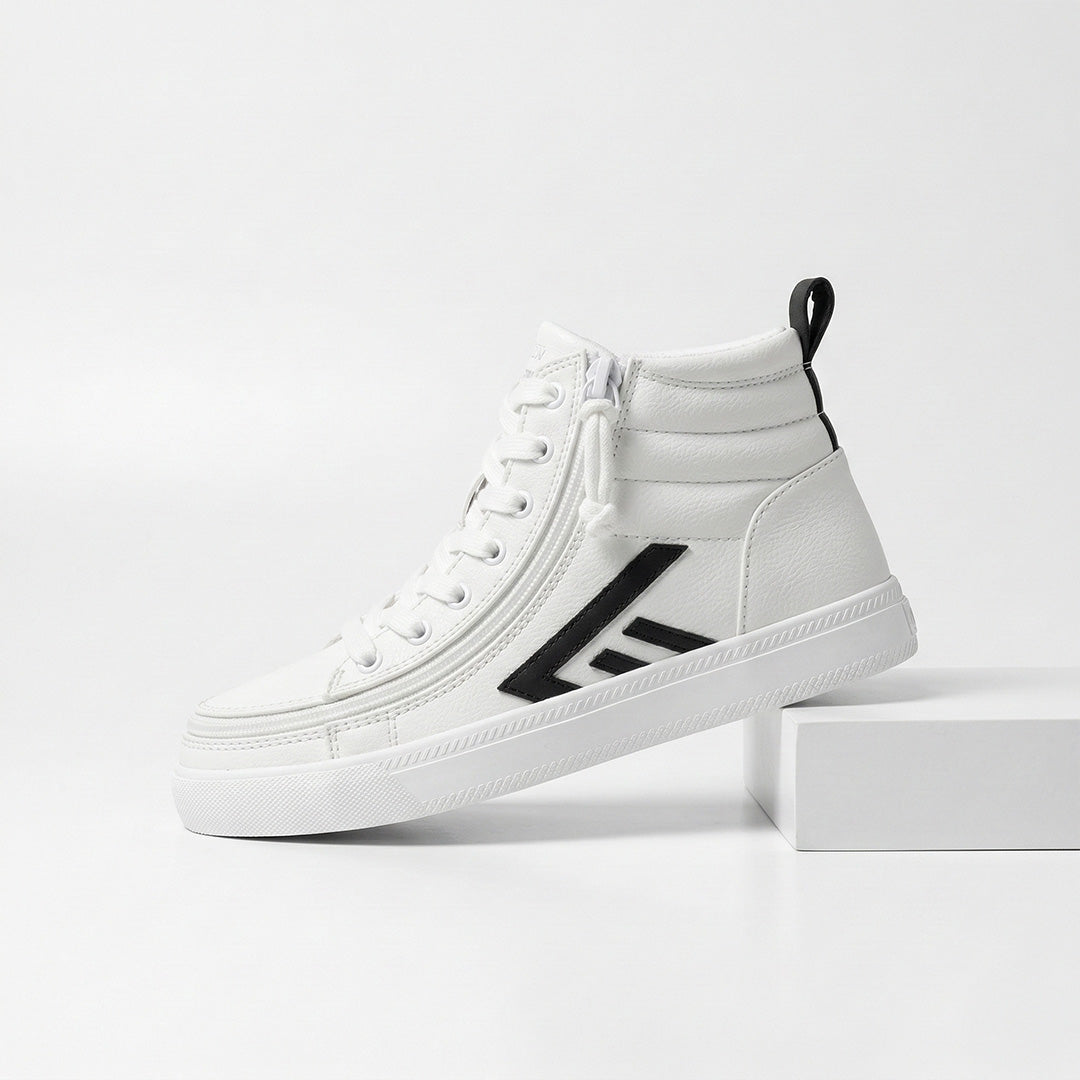 White-Black Full Opened Toddler Shoes