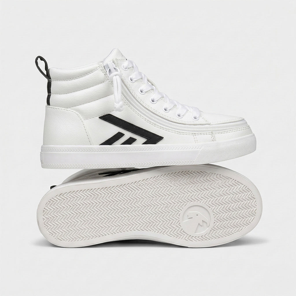 White-Black Full Opened Toddler Shoes