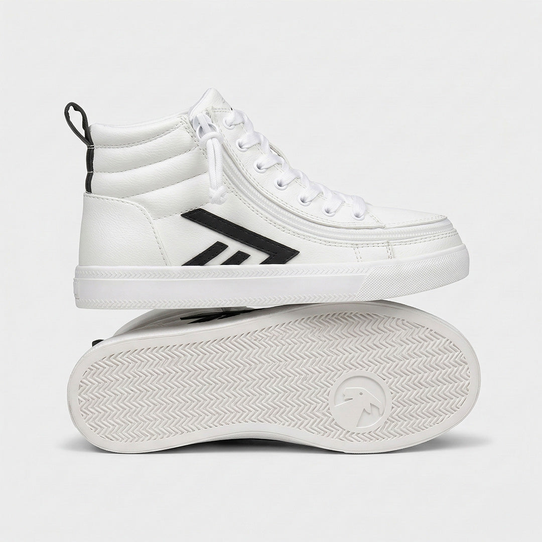 White-Black Full Opened Toddler Shoes
